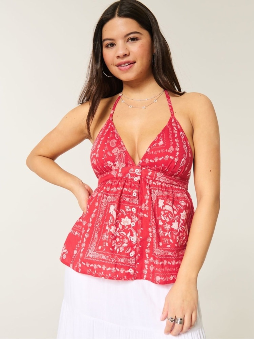 HOLLISTER Women's Red Easy Halter Blouse Size XL
New with tags